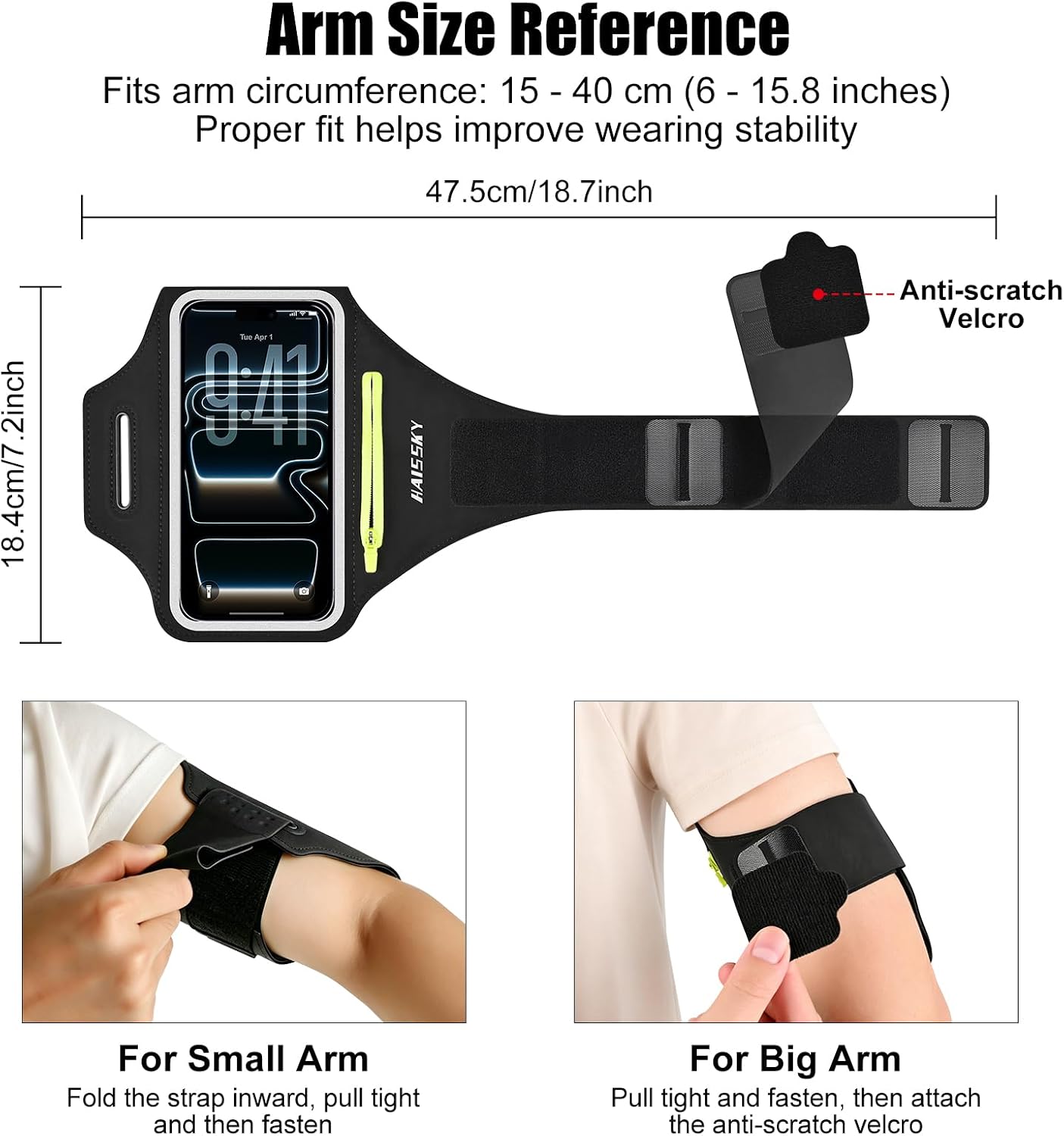 Detalle 2 de HAISSKY Running Armband for phones up to 6.9