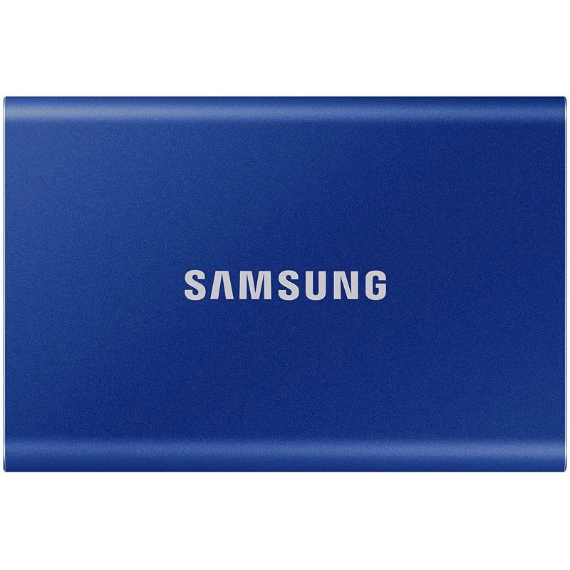 Detalle de Samsung T7 SSD 500 GB (azul) – PCIe NVMe, USB 3.2 Gen2