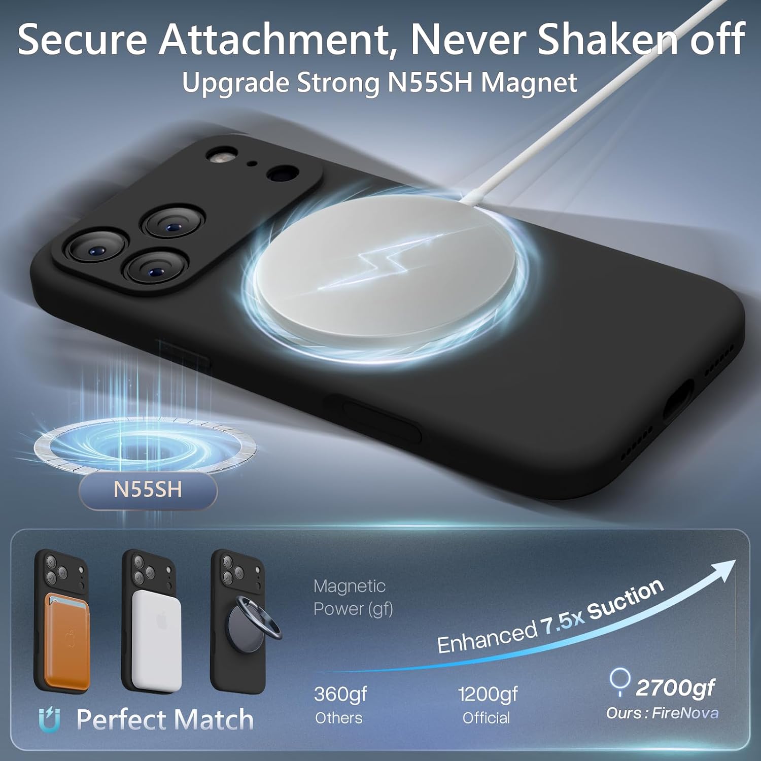 Thumbnail 5 de FireNova Magnetic Case for iPhone 17 Pro with MagSafe Camera Button đź§©