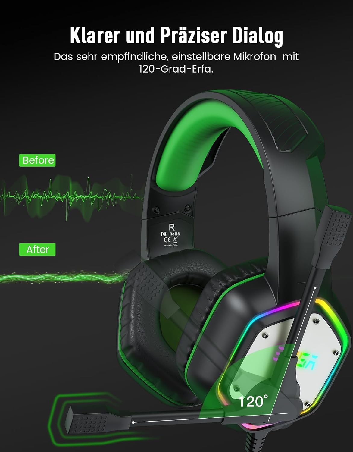 Detalle 2 de EKSA E1000 Gaming Headset 250g