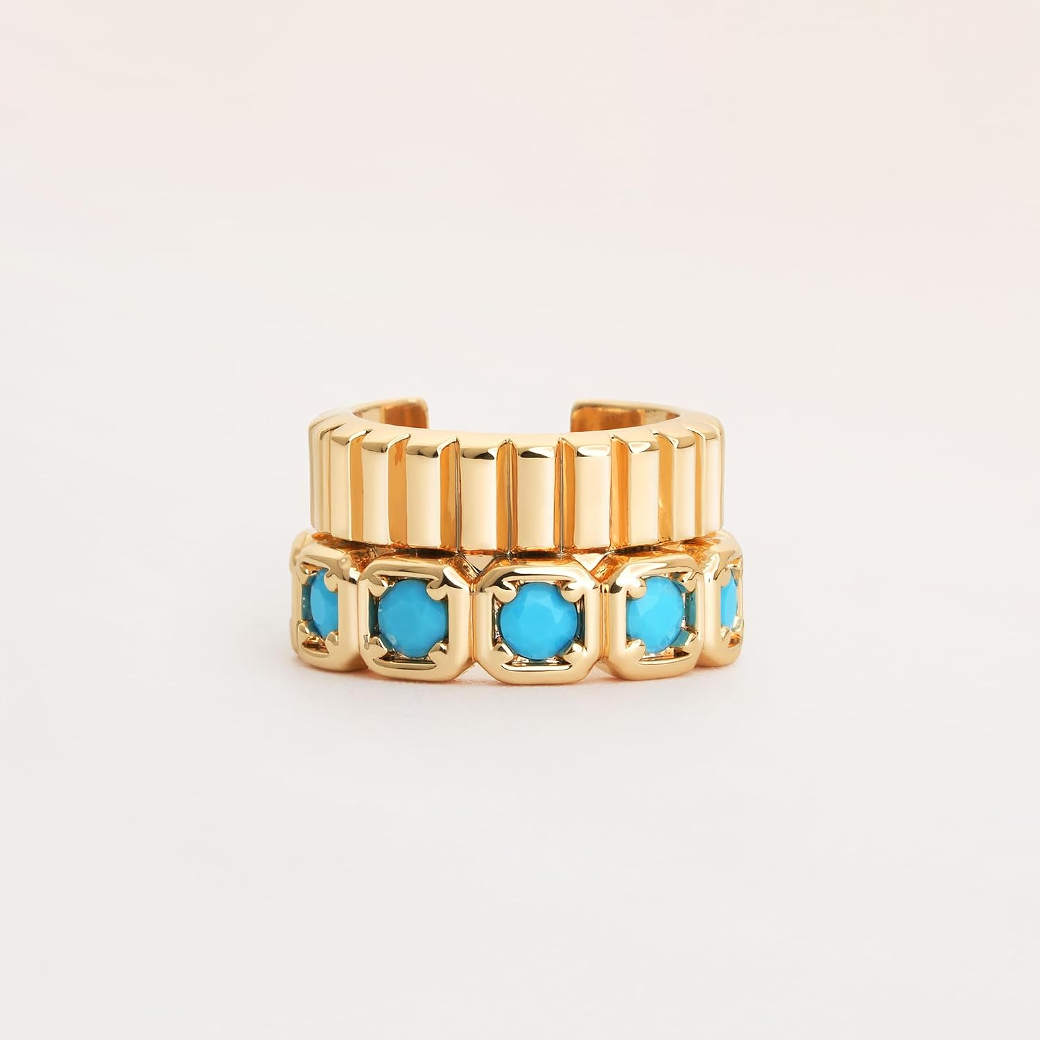 Detalle de FETTERO Ear Cuff Earrings, 14K Gold Plated