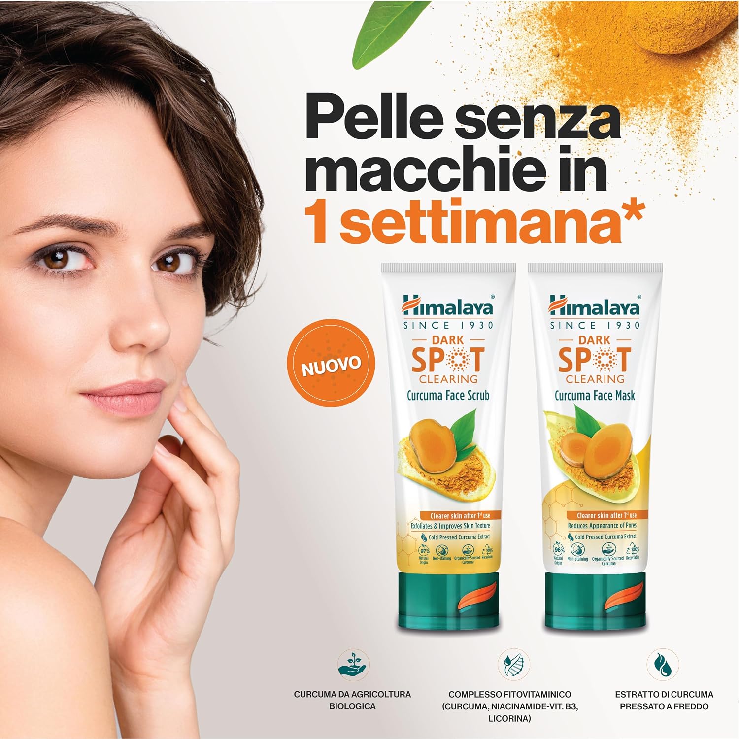 Detalle de Himalaya Maschera alla curcuma per eliminare le macchie scure e ridurre i pori – 75ml