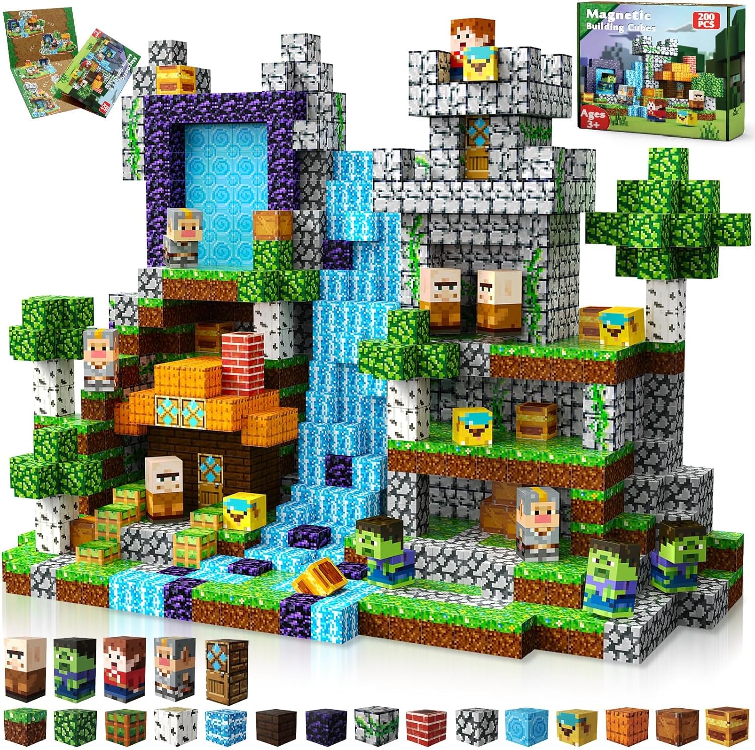 Detalle de GraceDuck 200PCS magnetic building blocks 🧩
