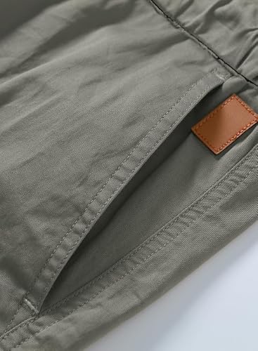 Detalle de Elegancity Kurze Cargo-Hose Herren – Grau, Regular Fit, Elastisch
