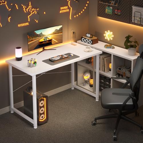 Thumbnail 4 de ODK Escritorio Pequeña, 100x48cm Mesa de Estudio de Ordenador con Pies Ajustables Mesa de Escritura de Ordenador para Oficina, Dormitorio, Blanco