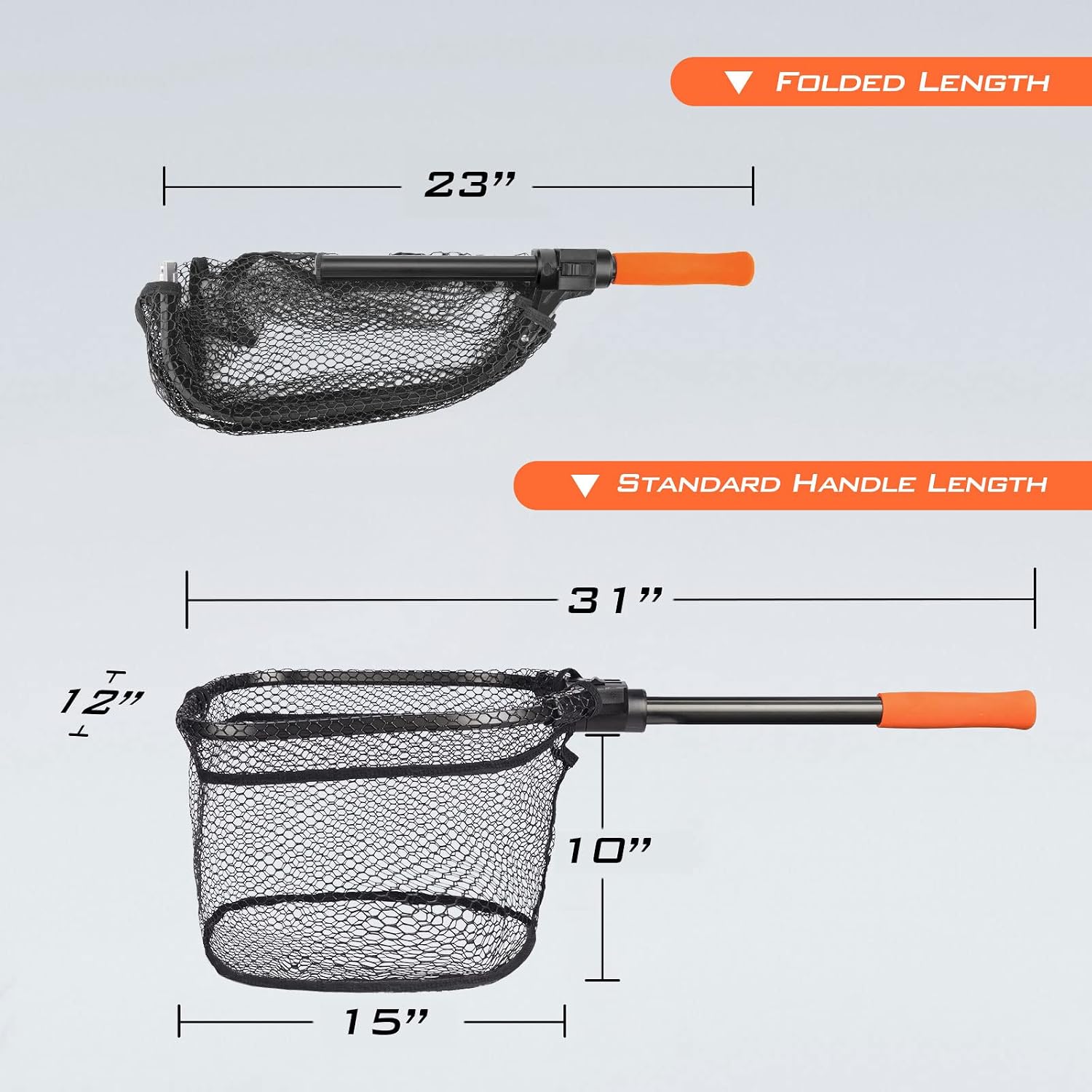 Thumbnail 5 de KastKing Brutus Fishing Landing Net, 31-Inch PVC Mesh, Foldable Aluminum Frame