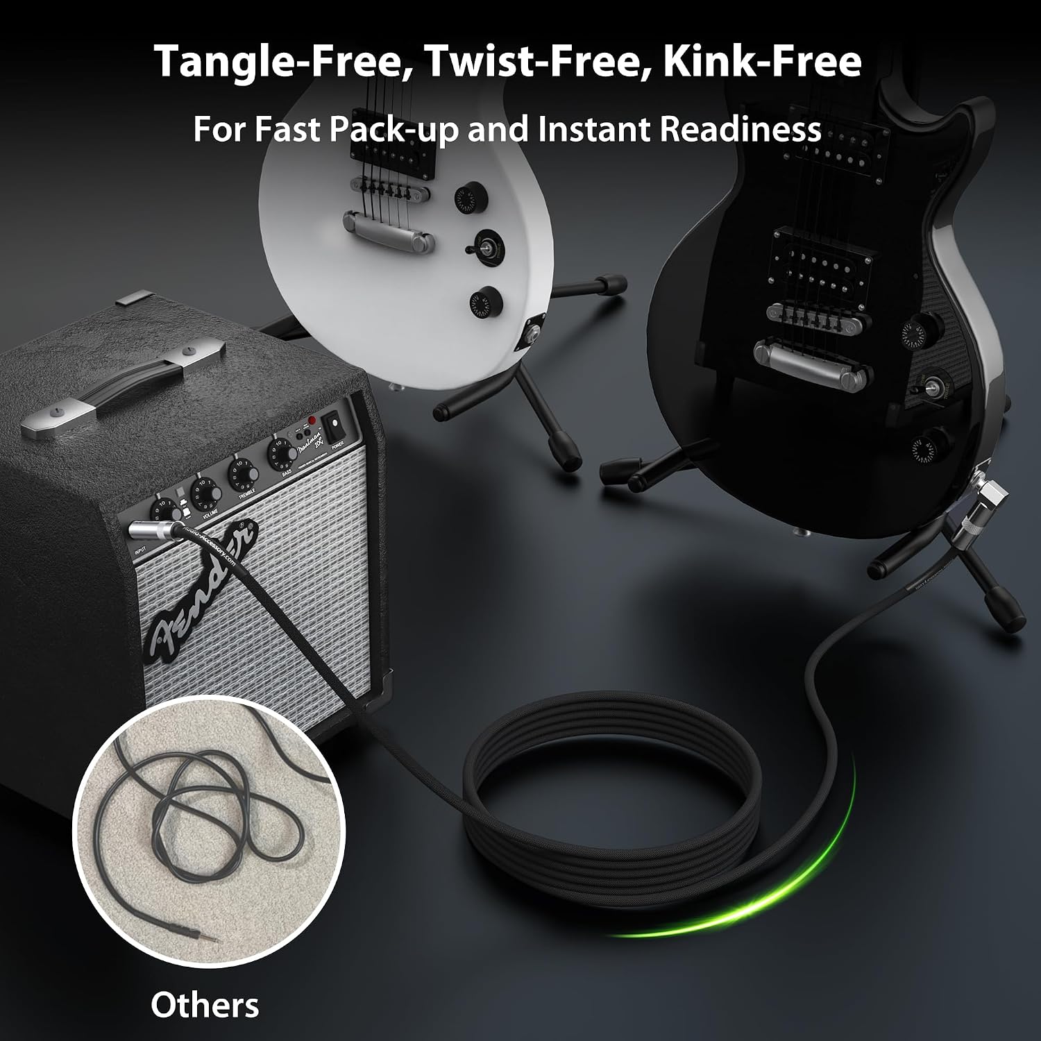 Detalle 2 de AA AUDIO ACCESSORY 50 ft Guitar Cable, 20 AWG OFC, Kevlar-Reinforced