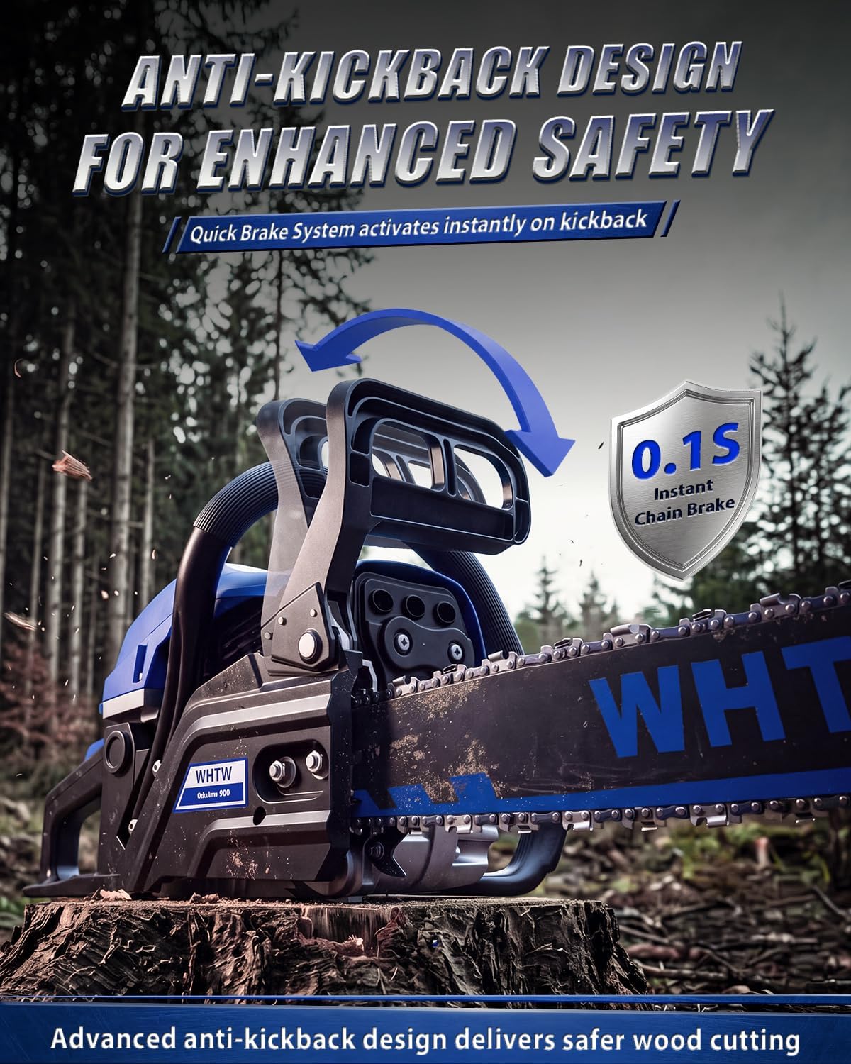 Thumbnail 4 de WTHW Gas Chainsaw, 58 cc
