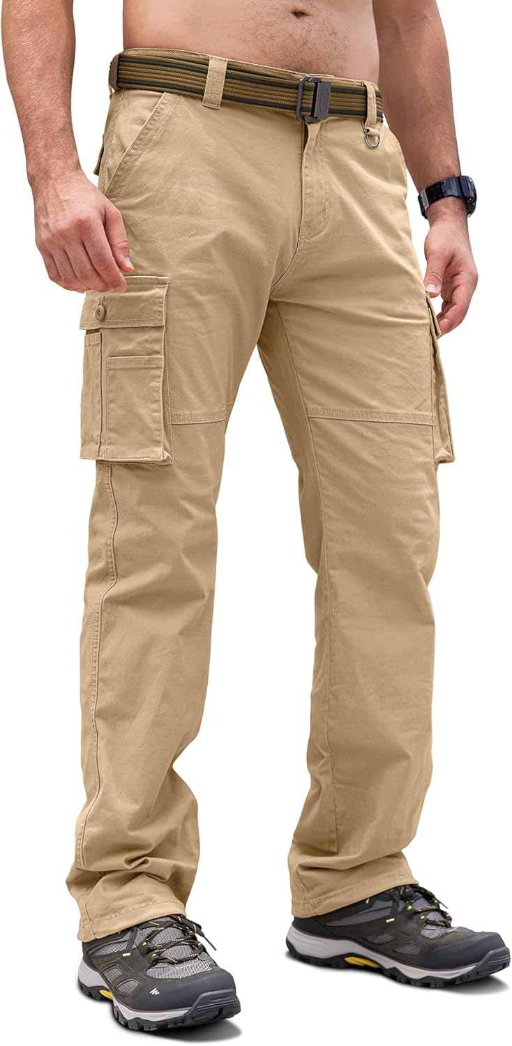 Detalle de Cindeyar Cargohose Herren Relaxed Fit – robuste Outdoor-Hose mit 8 Taschen