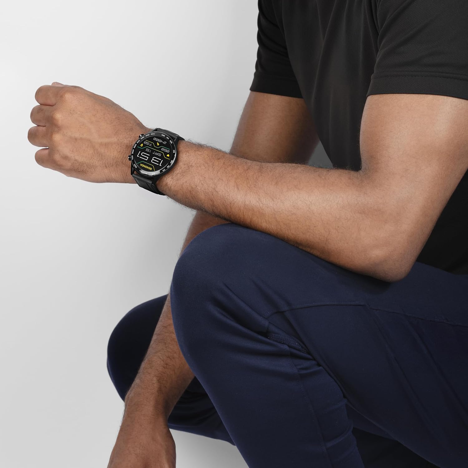 Thumbnail 2 de Sekonda 45mm Active Plus Smart Watch (Black) with Black Silicone Strap