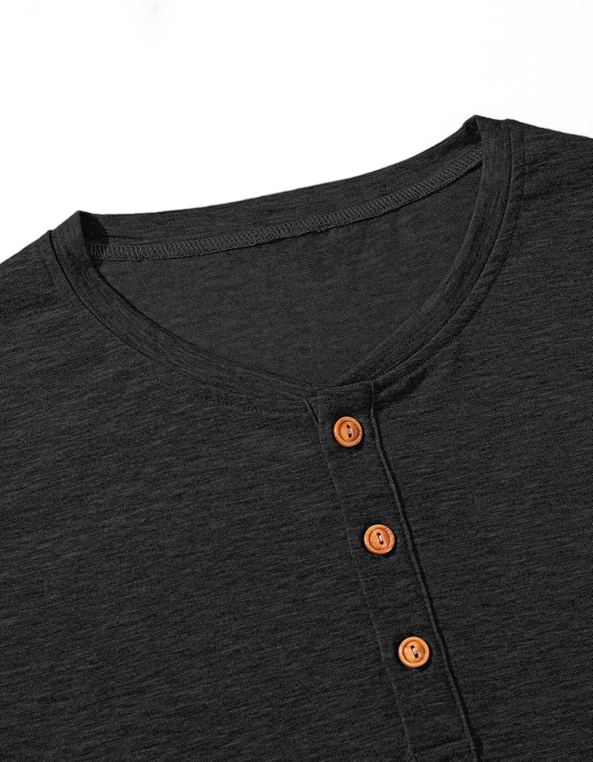 Thumbnail 5 de TARAINYA Henley Shirt Herren – Baumwolle, Kurzarm, 3-Knopf Henley, M–4XL