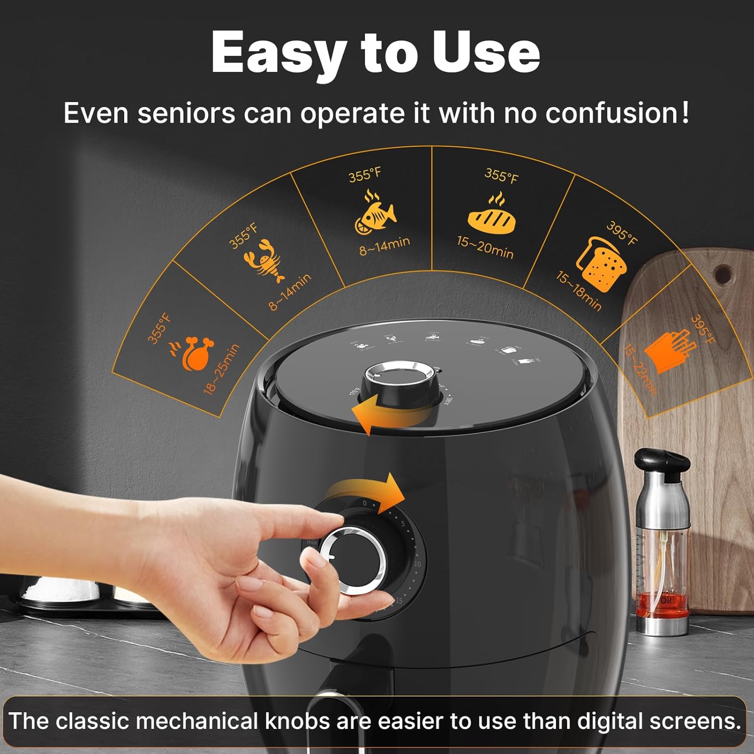Detalle de Compact Air Fryer Small 2.1QT: 4-in-1 Mini Air Fryer for Easy, Guilt-Free Cooking
