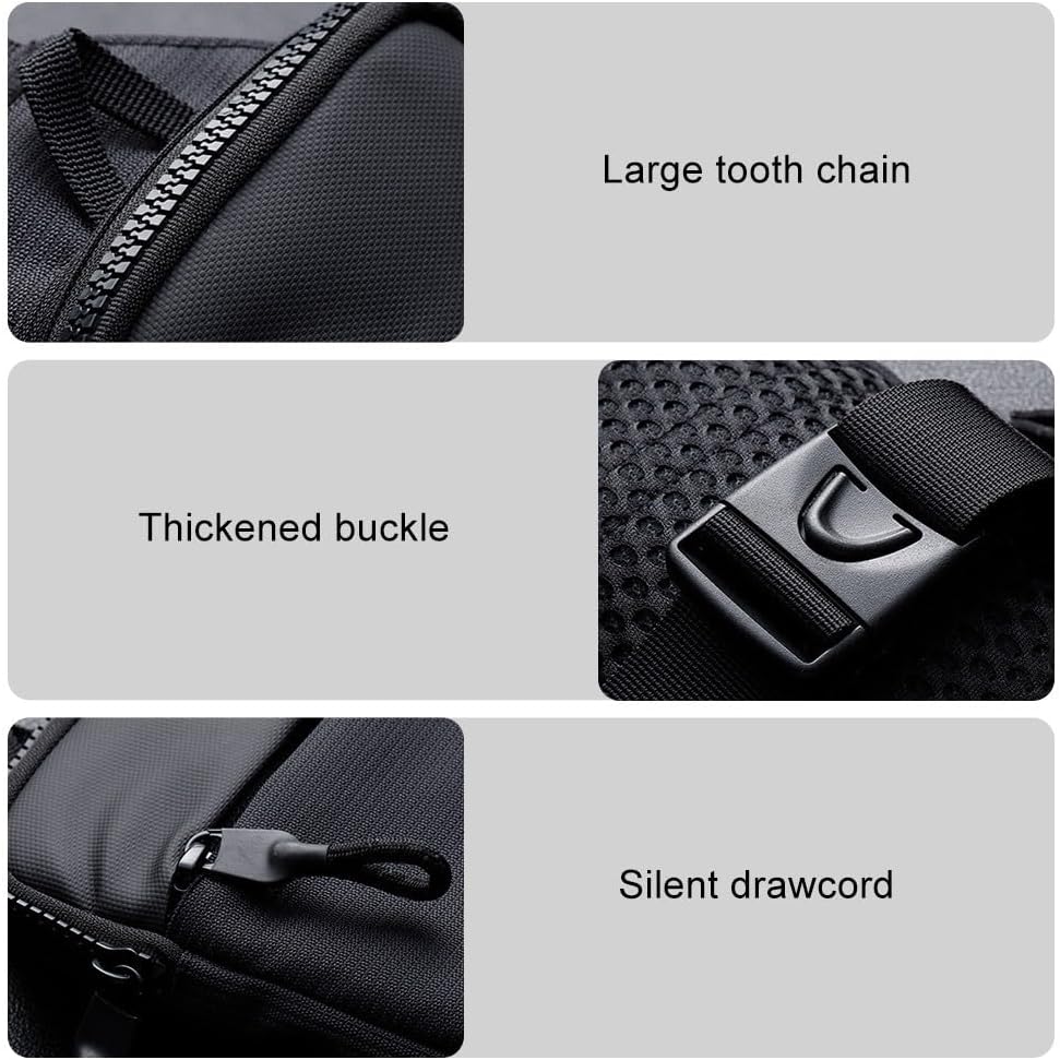 Detalle de Chest Crossbody Bag: Waterproof Chest Sling Bag with Adjustable Strap (Dark Blue, S)