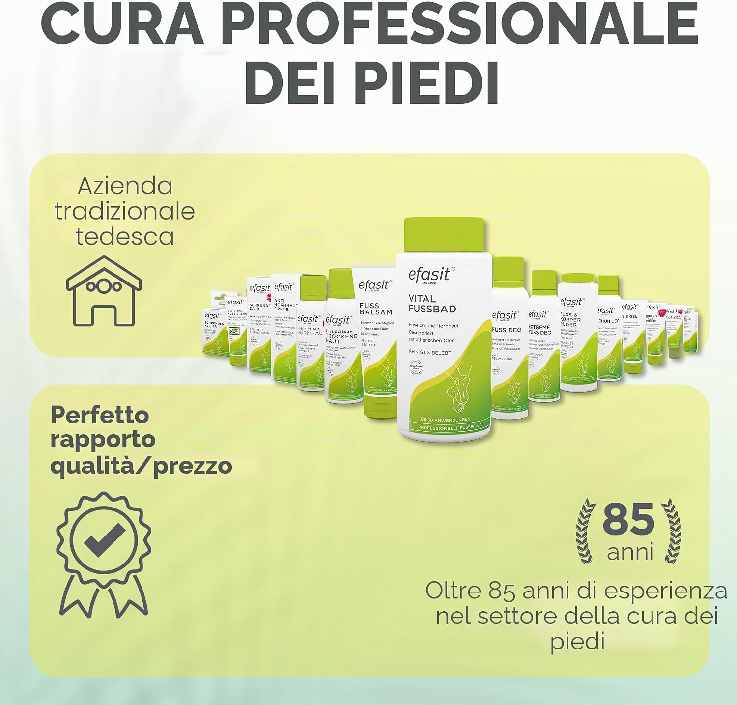 Detalle de Efasit Balsamo per i piedi – Cura ricca per piedi asciutti, 75 ml