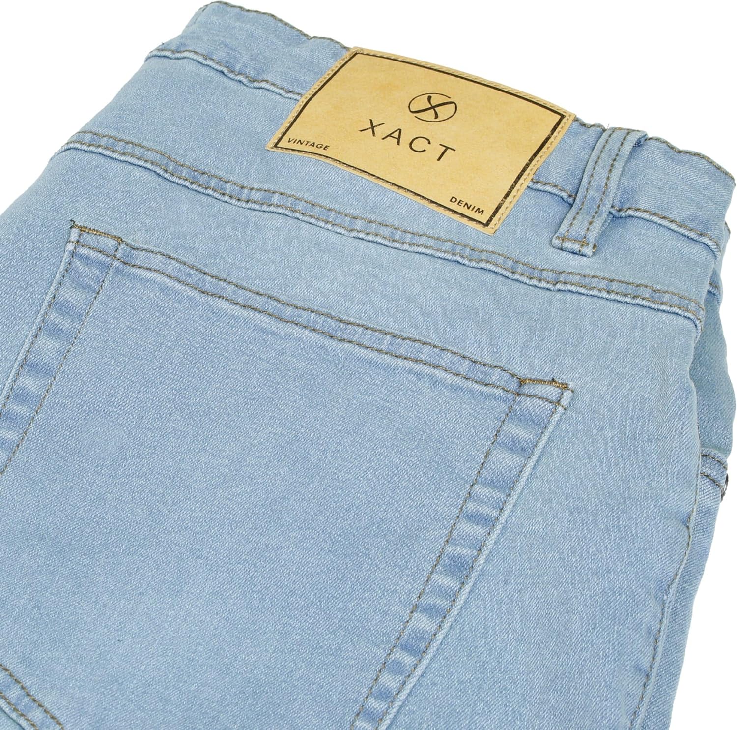Thumbnail 3 de Xact Mens Stretch Denim Jean Shorts Regular Fit 5 Pocket Zip Fly 10oz – A practical summer staple