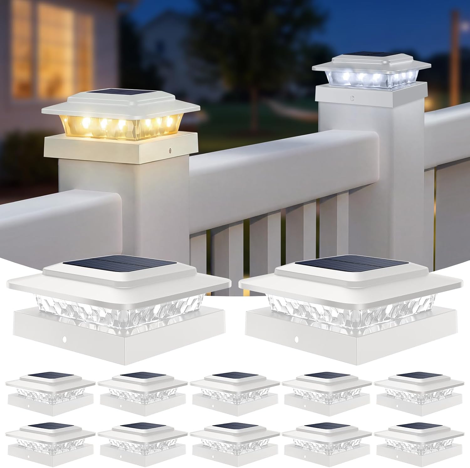 Detalle de Kolpop Solar Post Cap Lights 12-Pack
