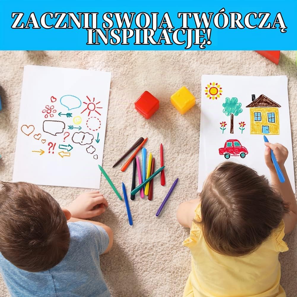 Detalle 2 de Aolso EUV8-SLLB-36SE-FBA – zmywalne kredki dla dzieci, 36 kolorów