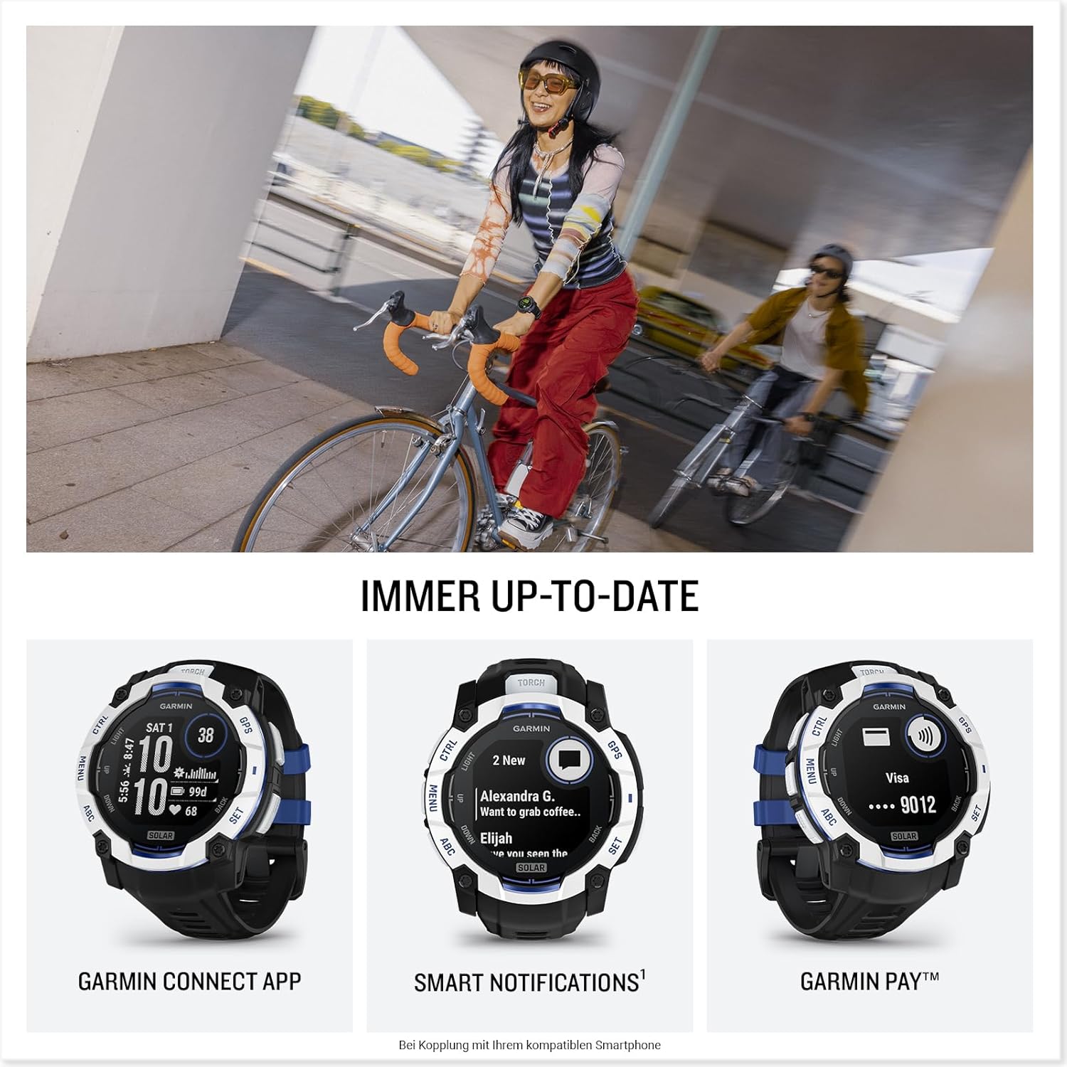 Thumbnail 3 de Garmin Instinct 3 Solar 50mm: Multisport-Smartwatch mit Solar-Laufzeit und integrierter LED-Taschenlampe