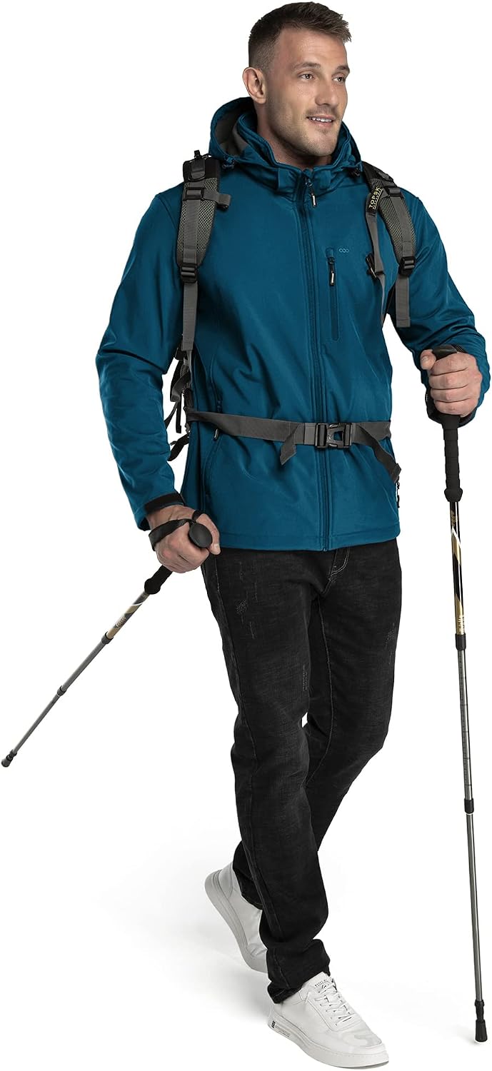 Detalle 2 de 33,000ft Softshelljacke Herren – wasserdicht, winddicht, mit Fleece-Futter für Winter & Outdoor