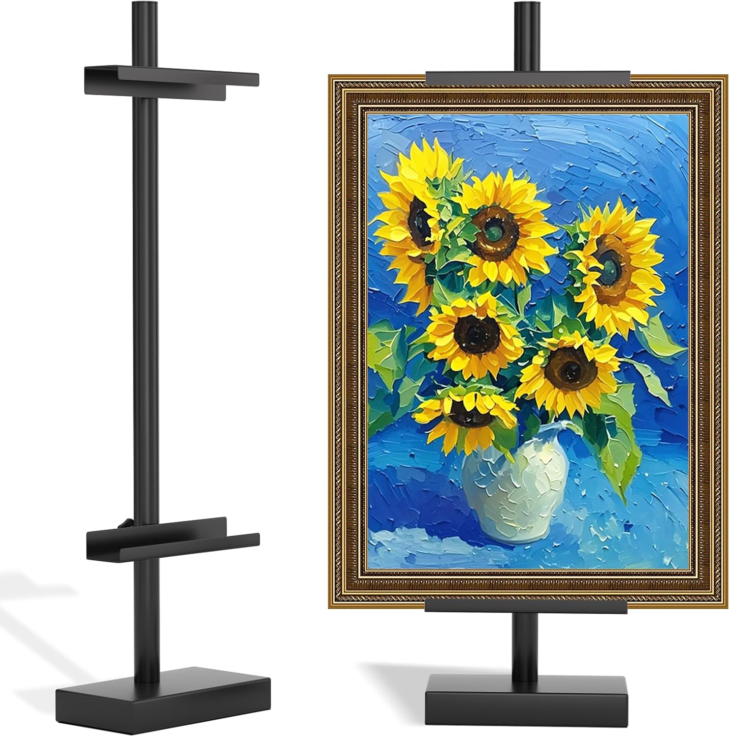 Detalle de Victawks YX240180-A Adjustable Tabletop Easel Stand, Black Metal