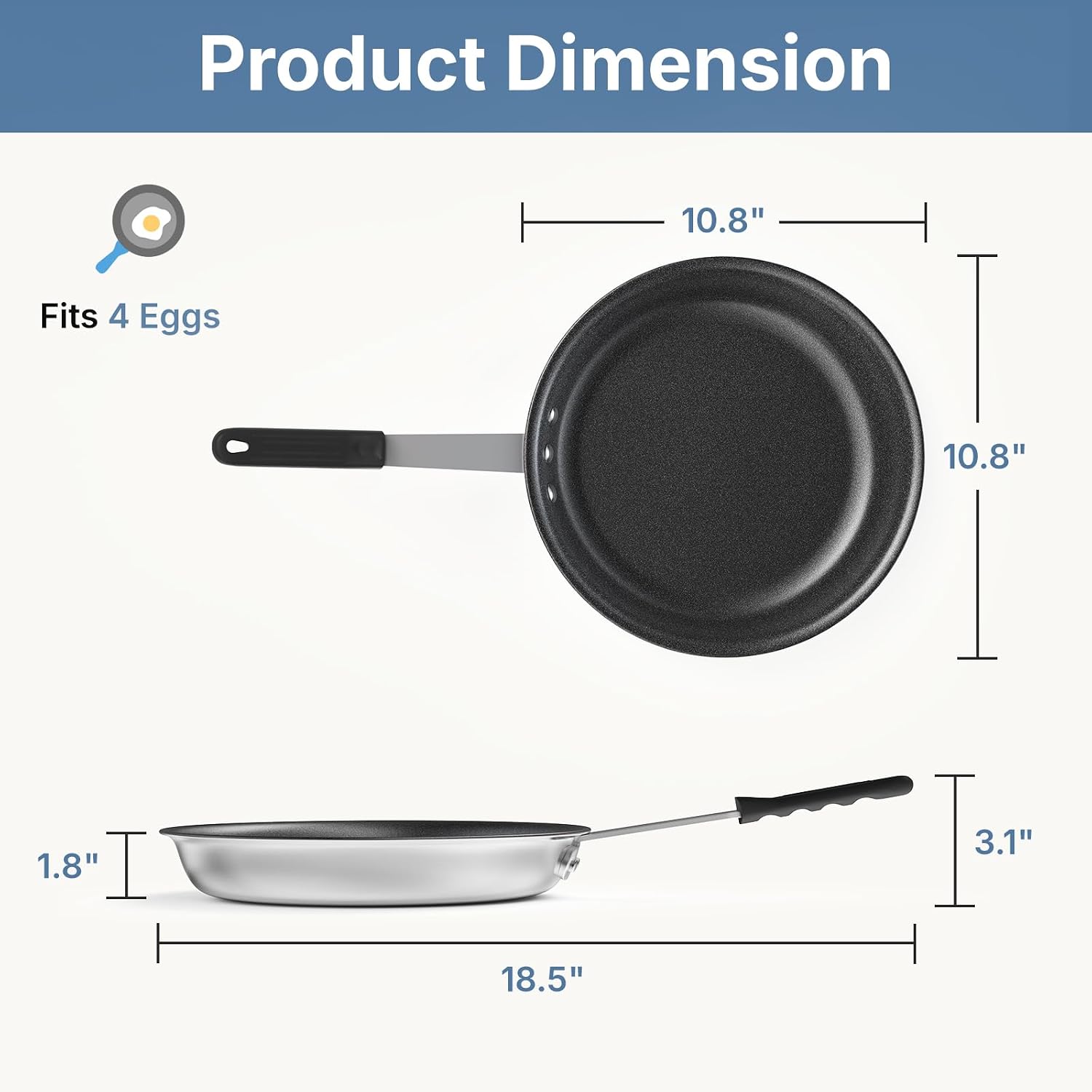 Detalle 2 de Sweetcrispy 10-Inch Nonstick Frying Pan