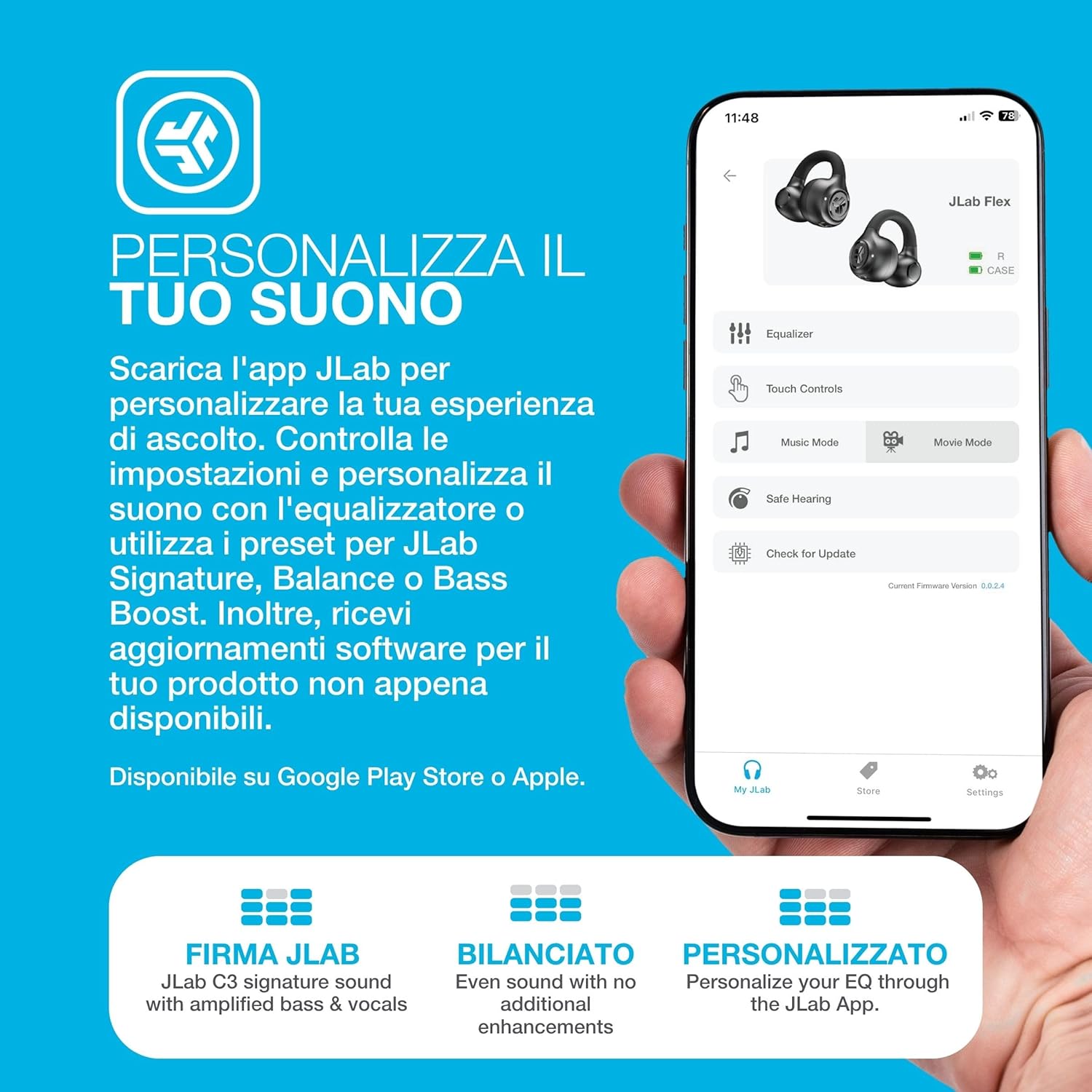 Thumbnail 3 de JLab JBuds Open Sport Earbuds: auricolari wireless open-ear con ganci, Bluetooth multipoint e autonomia fino a 26 ore (IP55)