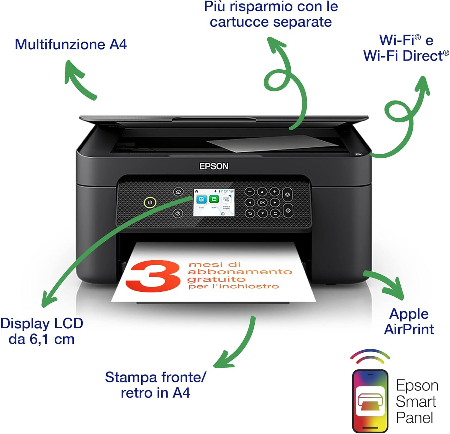 Thumbnail 1 de Epson Expression Home XP-4200 stampante multifunzione A4: Wi‑Fi, stampa fronte/retro e scansione/copía