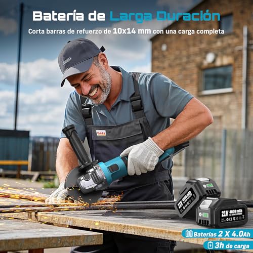 Detalle 2 de SEESII Amoladora Angular inalámbrica con 9 muelas ⚙