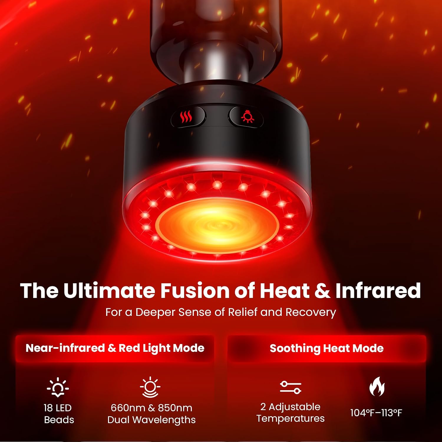 Detalle de Bob and Brad D6 Ultra Massage Gun with Infrared Heating Head (OLED display, 16mm amplitude)