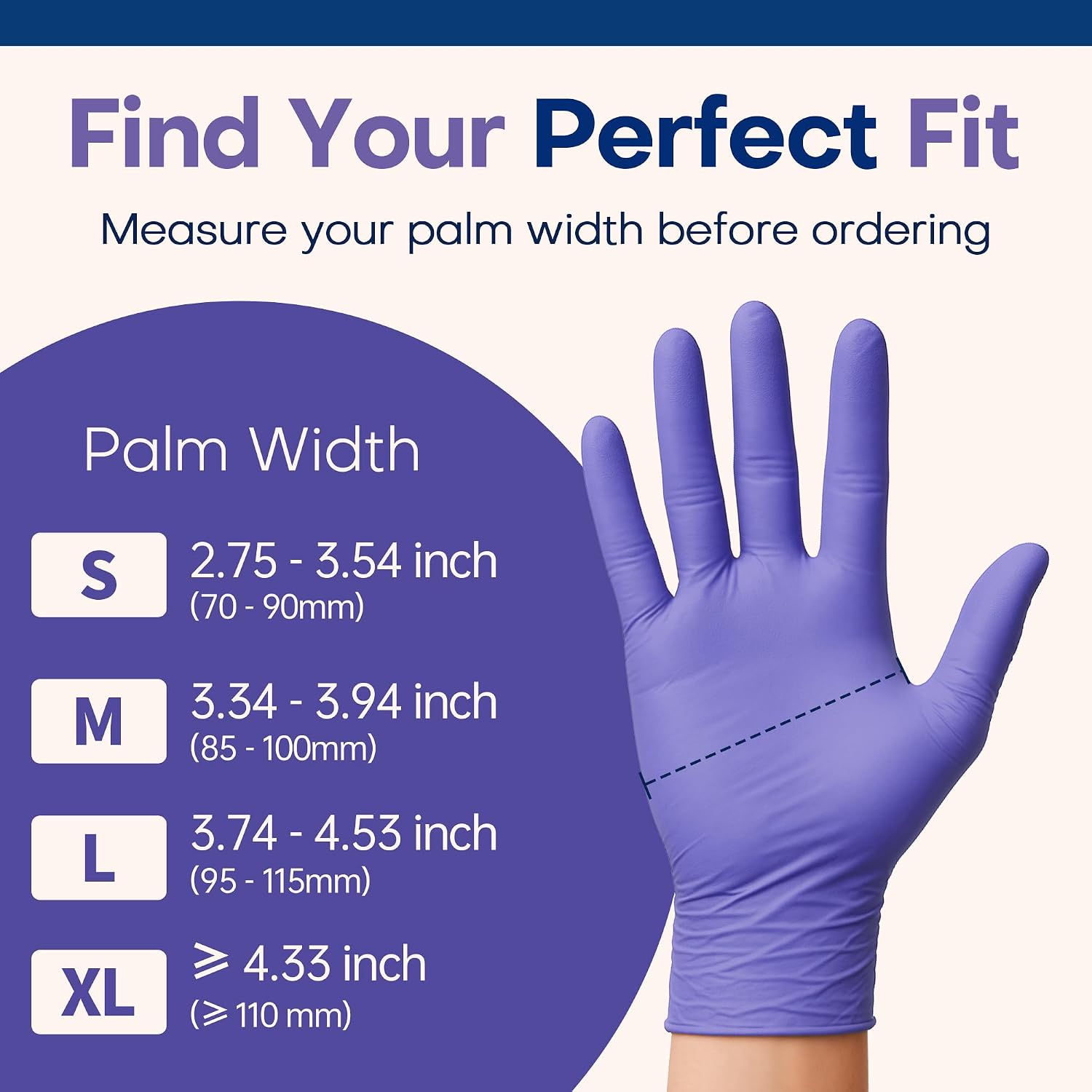 Detalle de Supmedic Soft Max Nitrile Exam Gloves, Powder-Free Violet, 100 Count