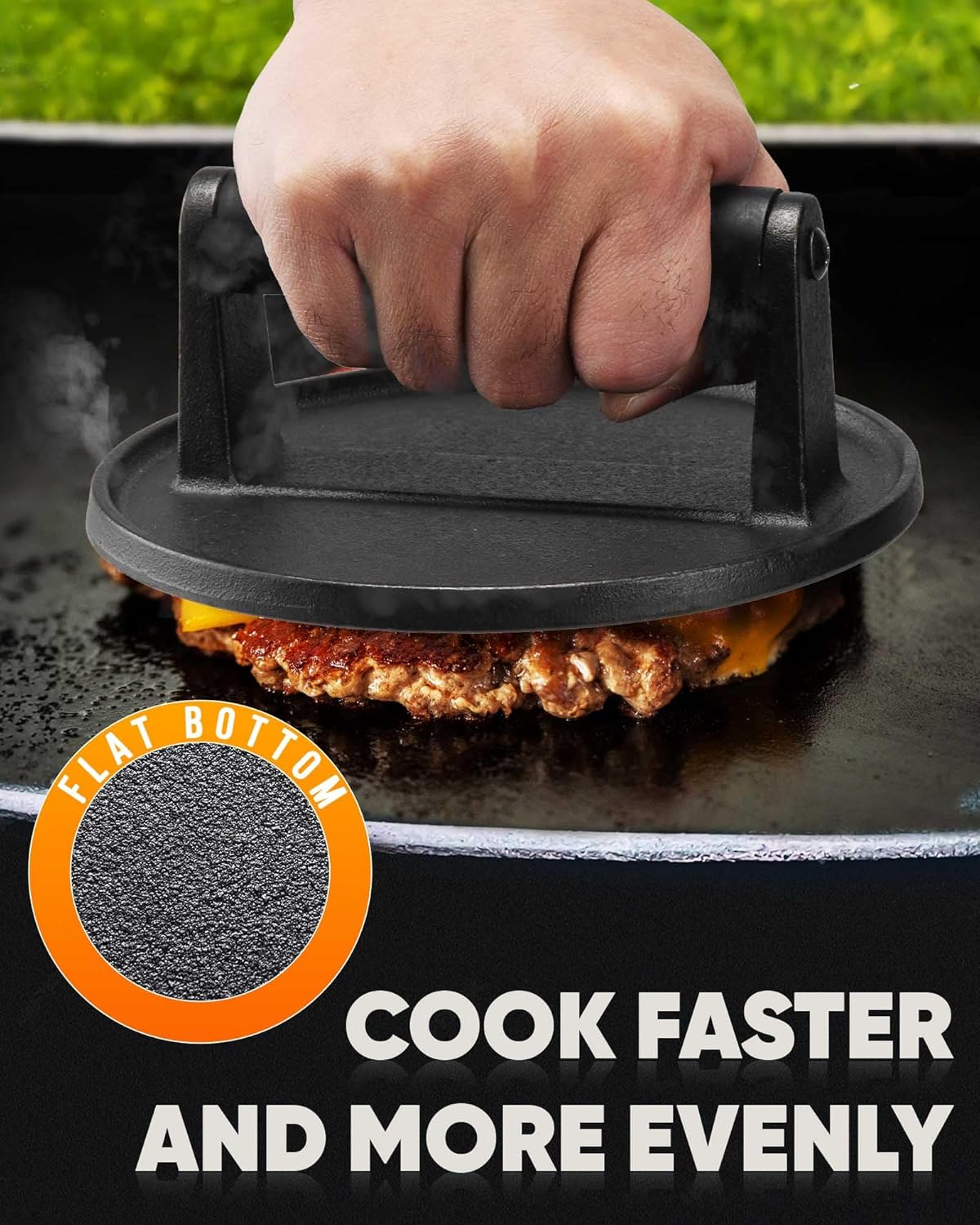 Detalle de HULISEN 6.5 inch smashed burger press