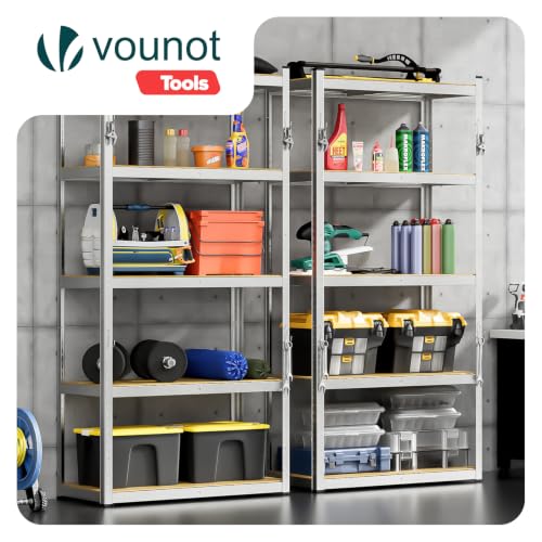 Thumbnail 1 de vounot Lot de 2 Étagères de Rangement en Acier Galvanisé à 5 Niveaux 180x90x40 cm – Charge Lourde