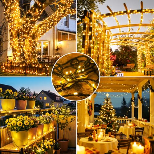 Detalle 2 de kolpop Solar Lichterkette Outdoor 12M – wetterfest, 120 LED, 14 m Gesamtlänge