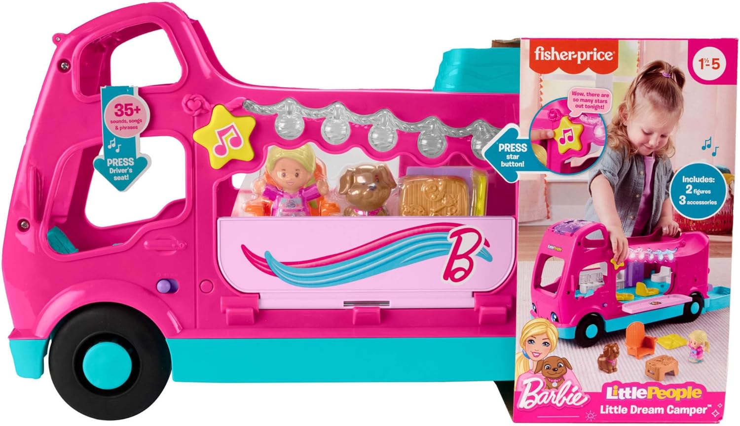 Thumbnail 5 de Fisher-Price Little People Camper 18 mesi