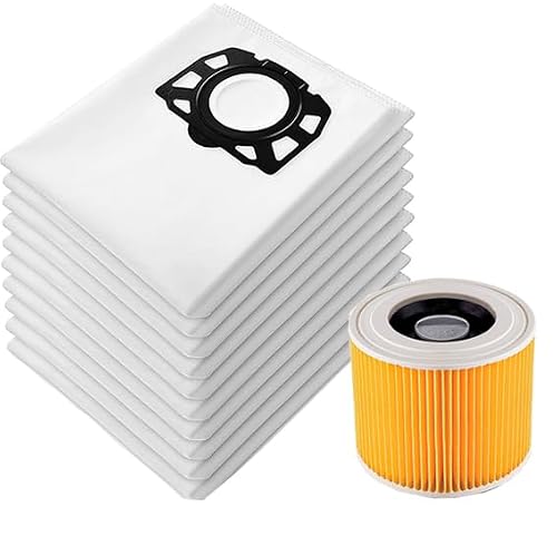 Detalle de Awinker 12 Staubsaugerbeutel + 1 Filter für Kärcher WD3/WD2 – Ersatzteile