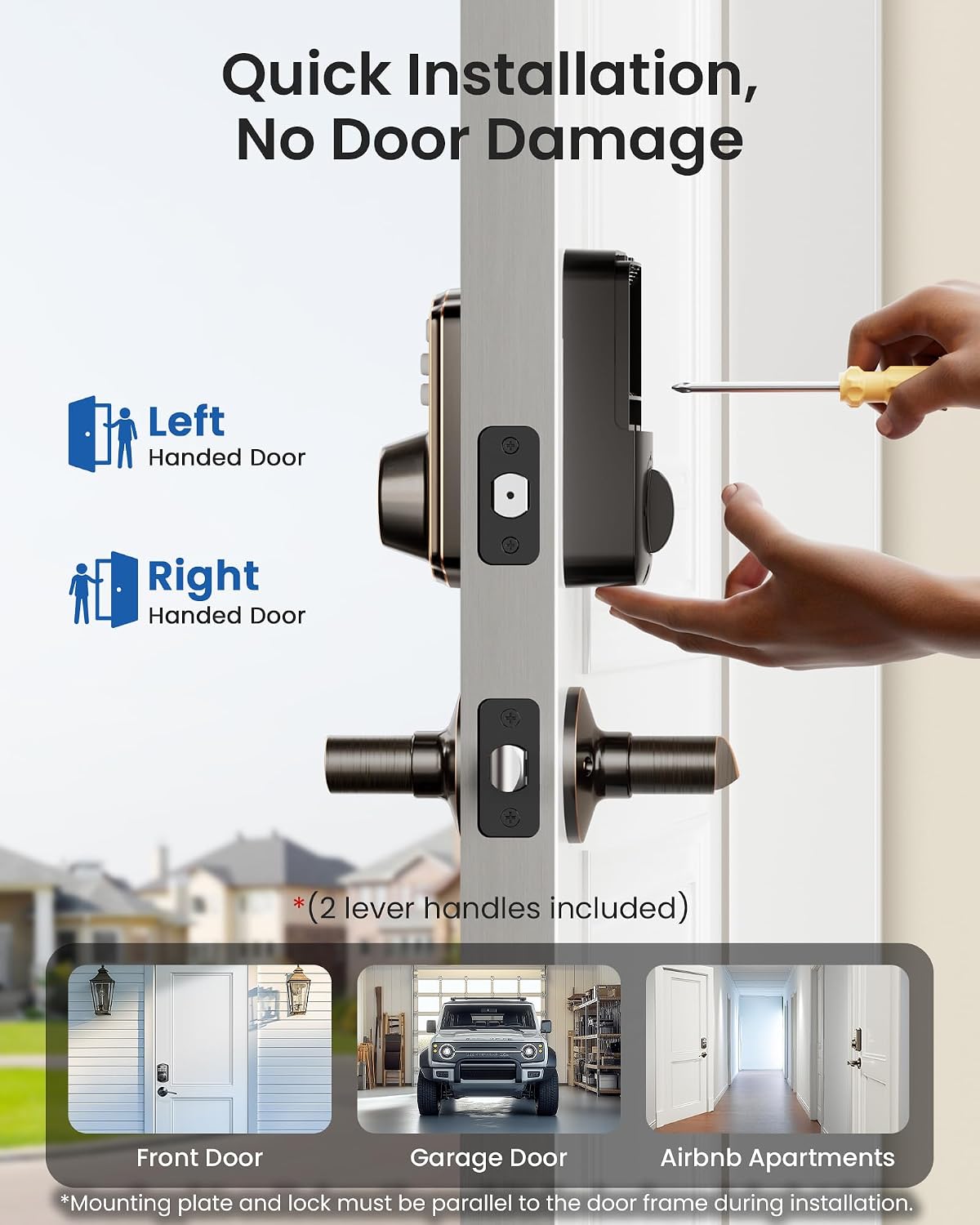 Thumbnail 6 de Veise Keypad Door Lock, Oil-Rubbed Bronze