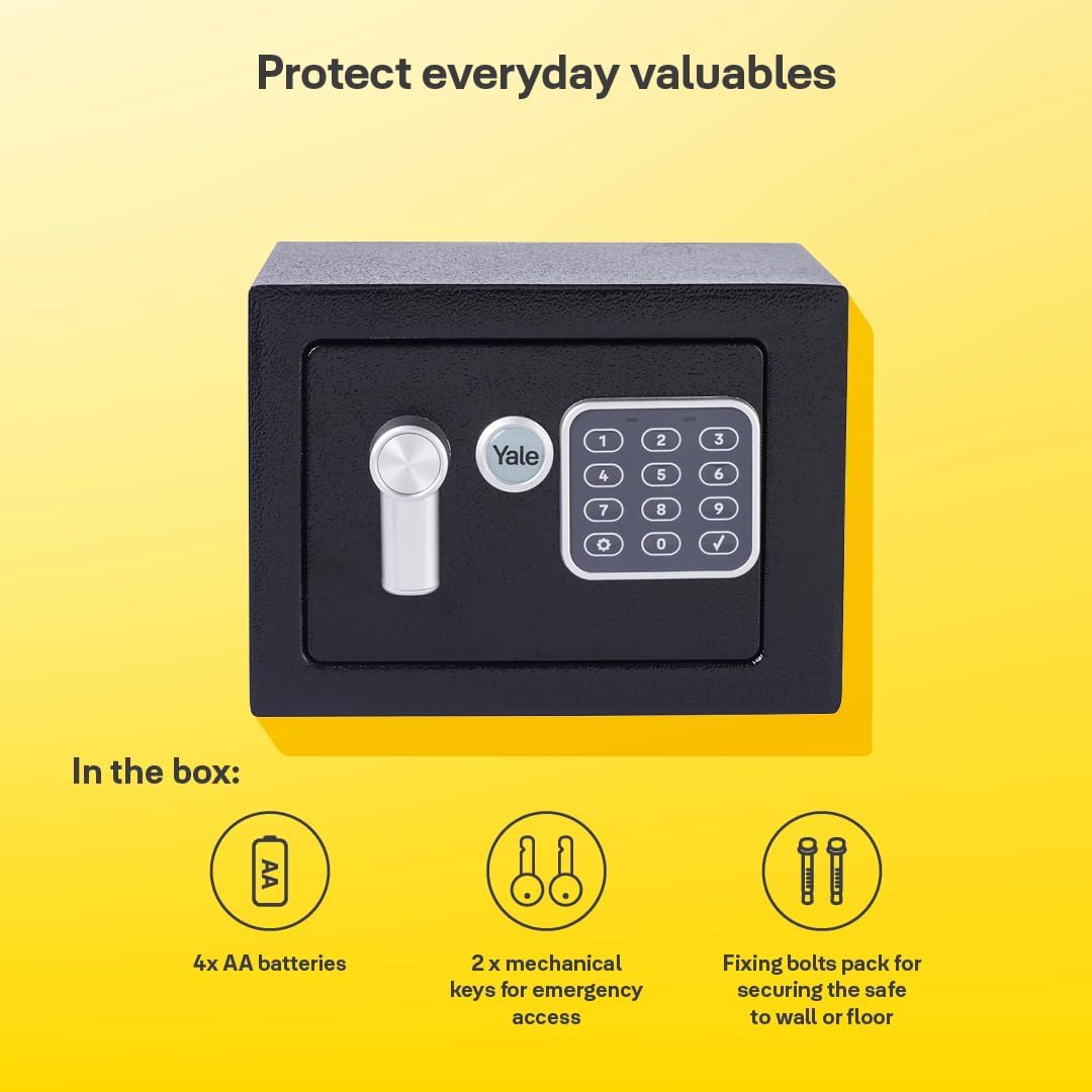 Thumbnail 3 de Yale Electronic Safe Mini Black (YSV/170/DB2) – Standard Security