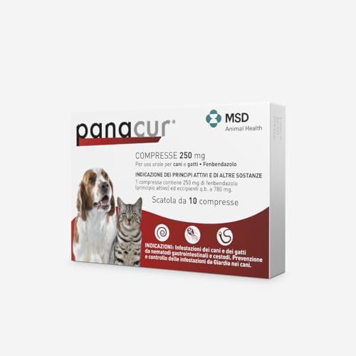 Detalle de Panacur Compresse 250mg – Vermifugo per cani e gatti, agisce contro Giardia e vermi intestinali