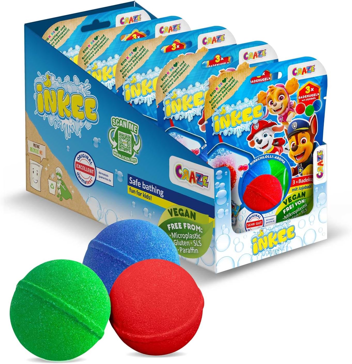 Detalle de INKEE Paw Patrol bombas de baño 3x50g