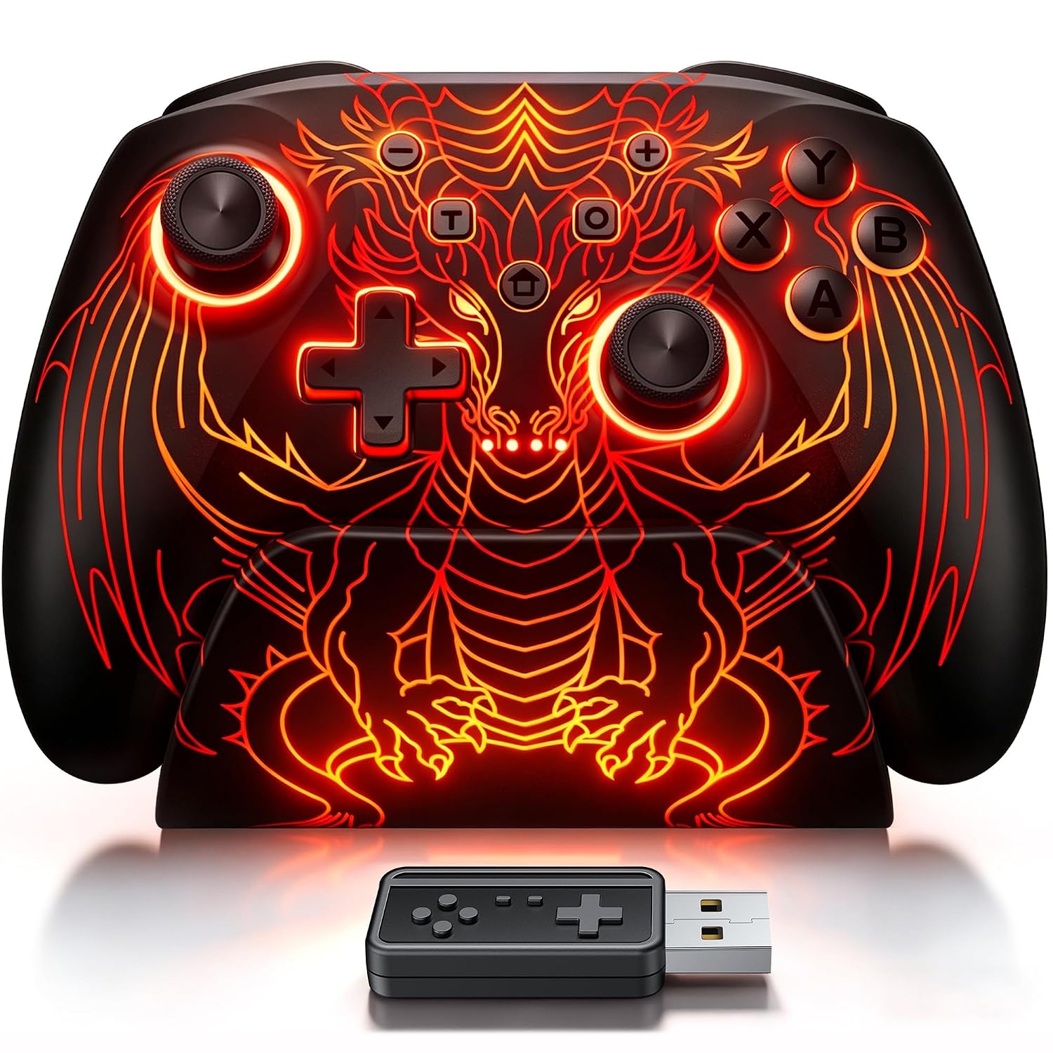 Detalle de CoguyTech PC Controller mit Ladestation – Bluetooth Gamepad für Windows, Switch, Android & iOS