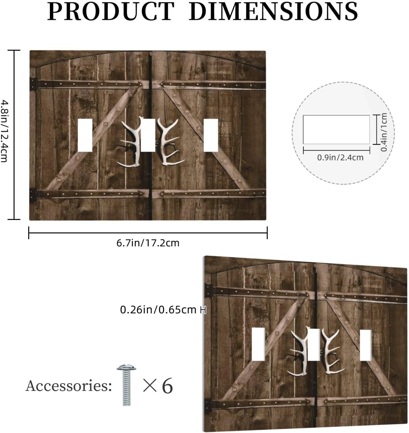 Detalle 1 de Yamxbfa Triple Toggle Switch Plate Polycarbonate
