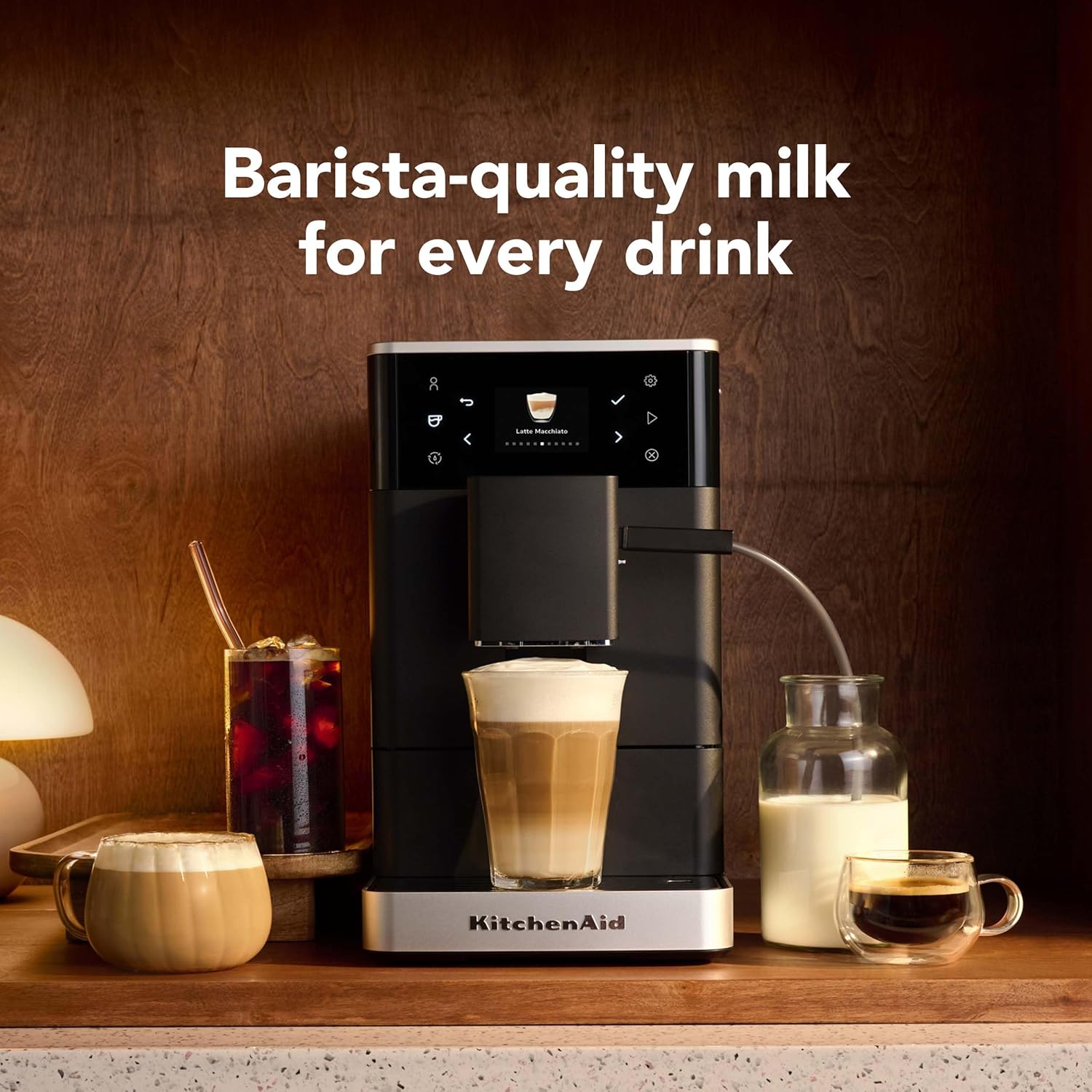 Detalle 2 de KitchenAid KF3 KES8453BM Fully Automatic Espresso Machine with Built-In Grinder