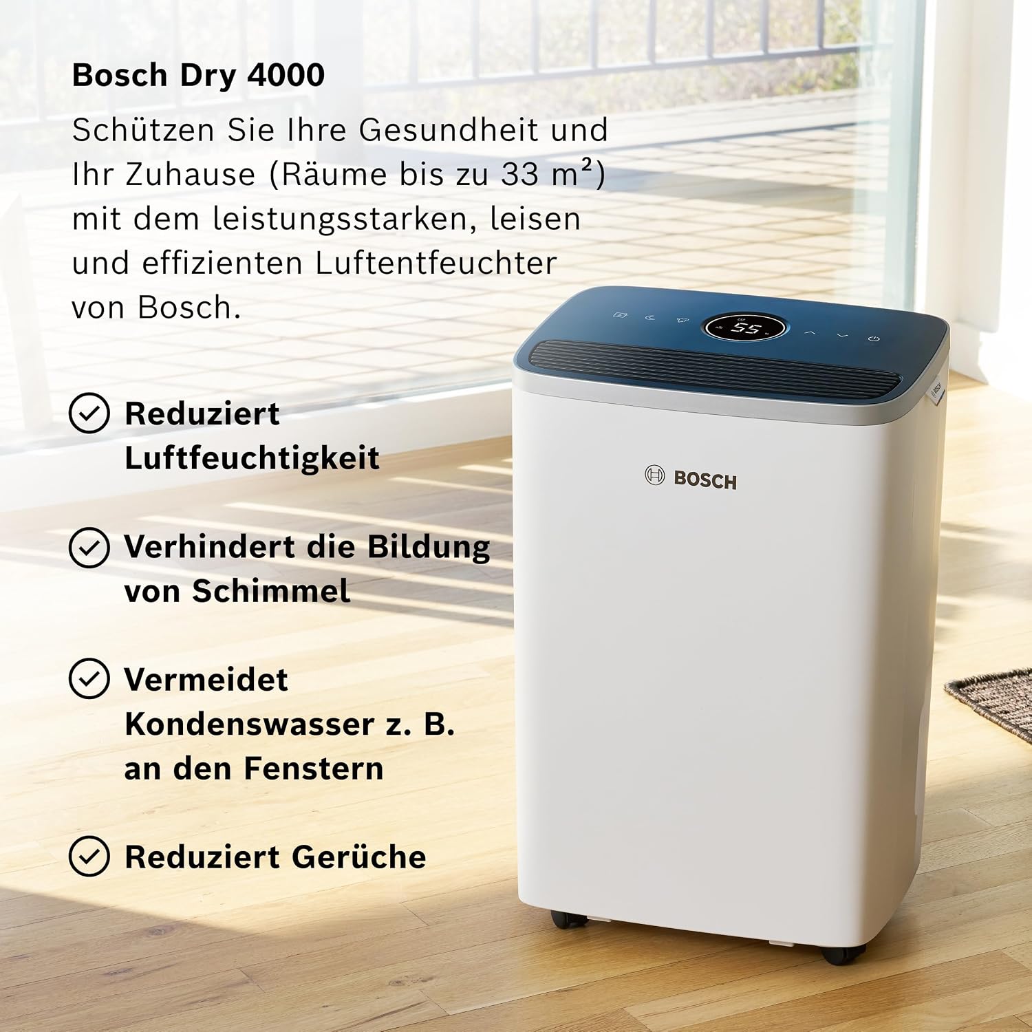Detalle 2 de Bosch Dry 4000 Luftentfeuchter für 33 m² Räume