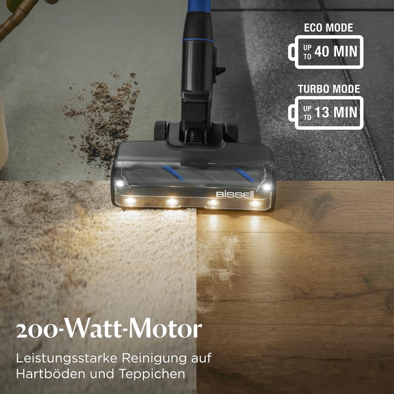 Thumbnail 3 de BISSELL PowerClean FurFinder kabelloser Akku-Staubsauger (200 W, FurFinder-Licht, HEPA-Filter)