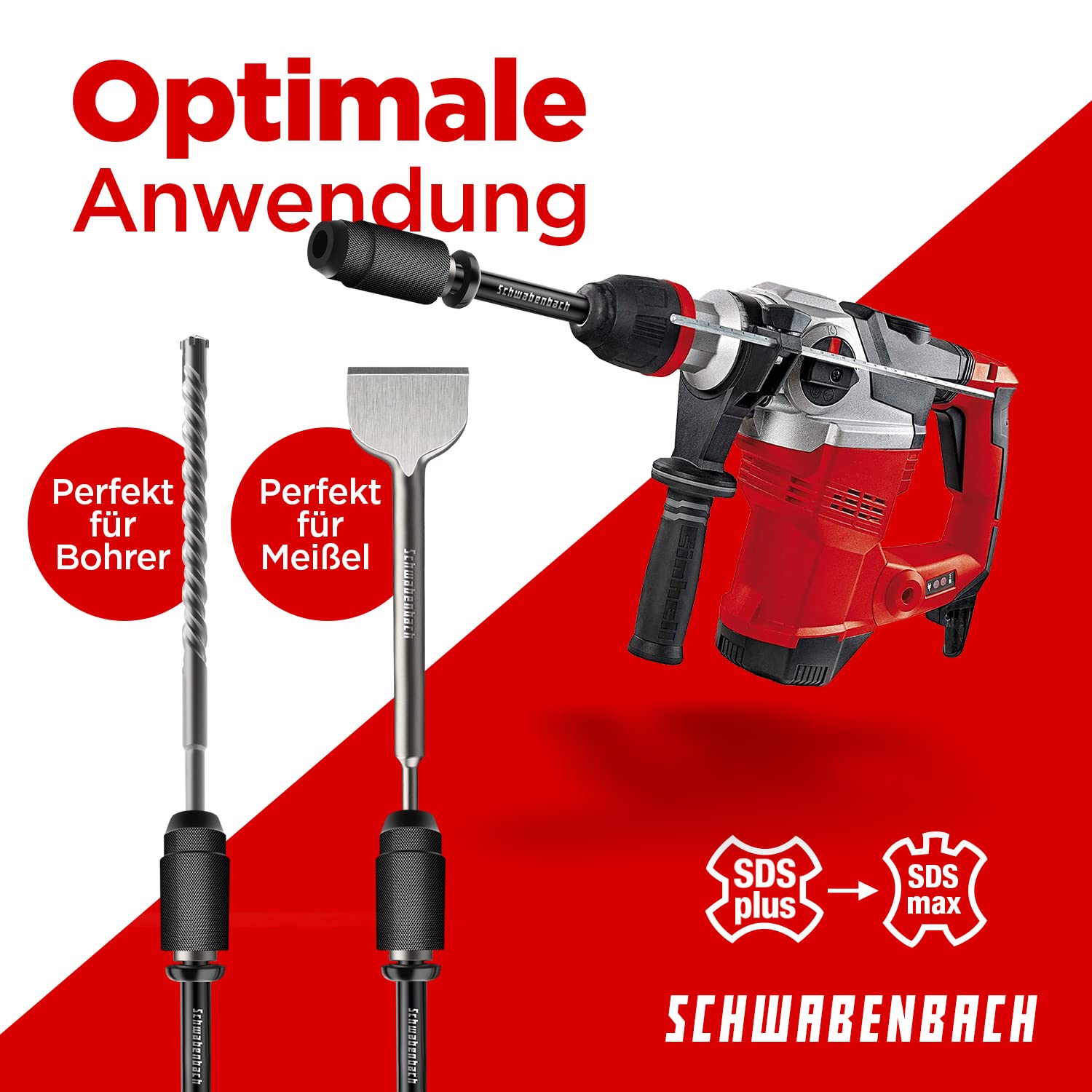 Thumbnail 3 de SCHWABENBACH Adattatore SDS Max su SDS Plus