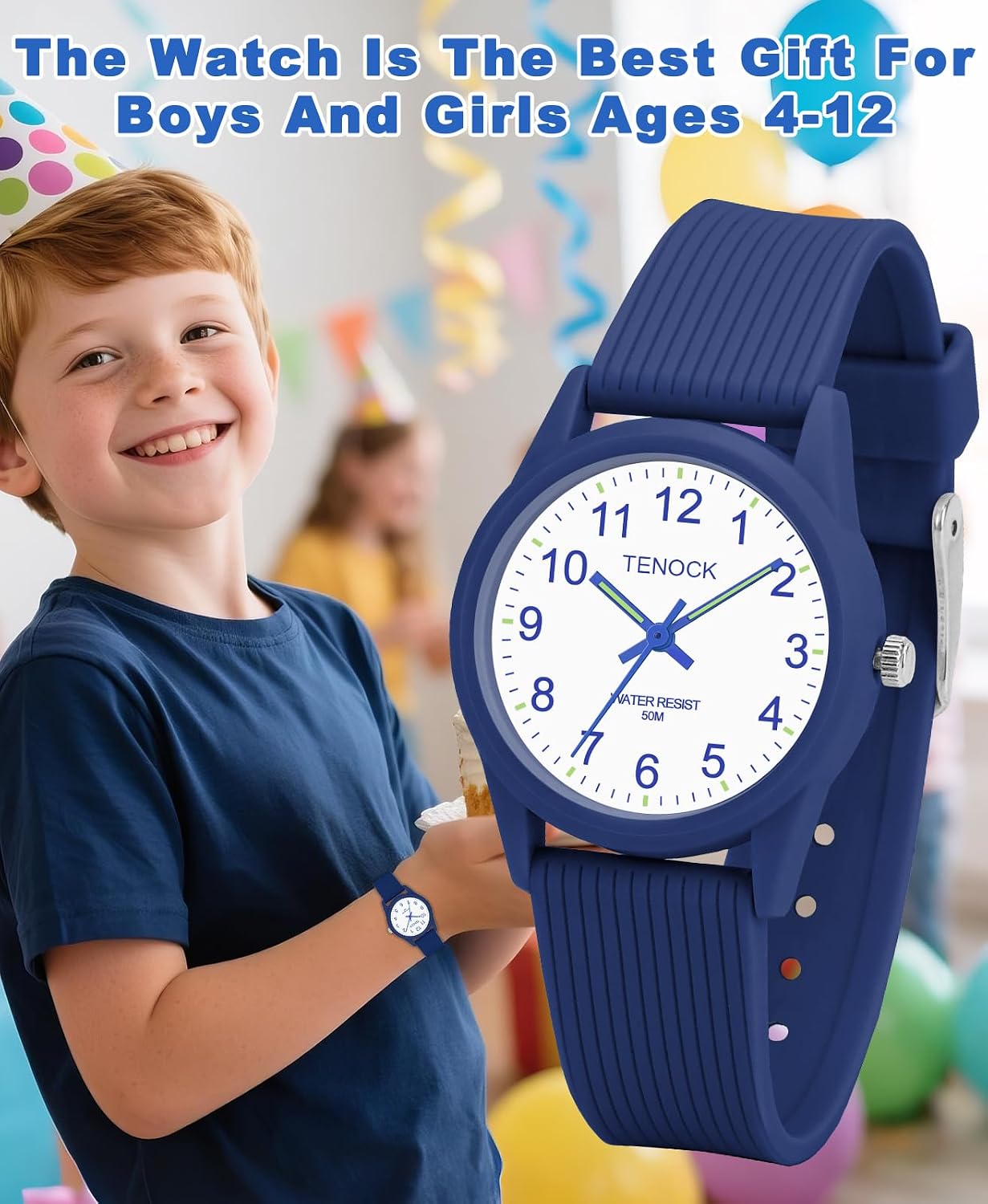Detalle 2 de TENOCK Reloj para Niños 50m impermeable
