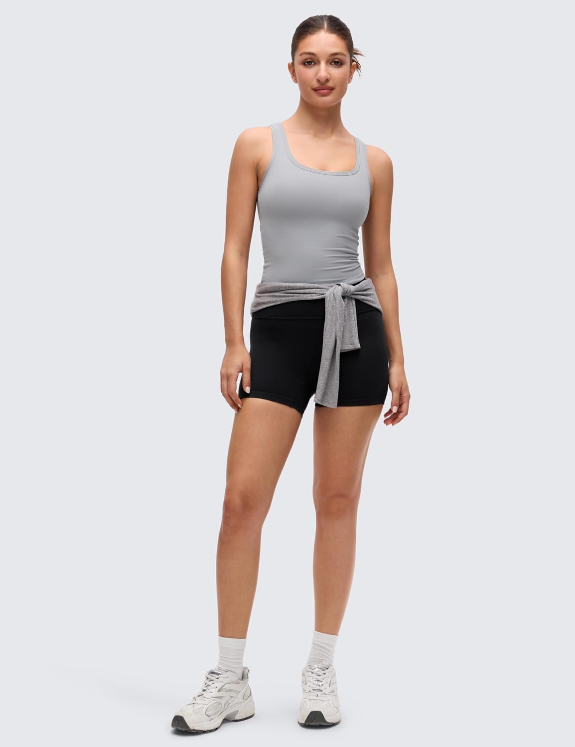 Detalle 2 de CRZ YOGA Softembrace top casual da donna con doppia fodera e senza maniche