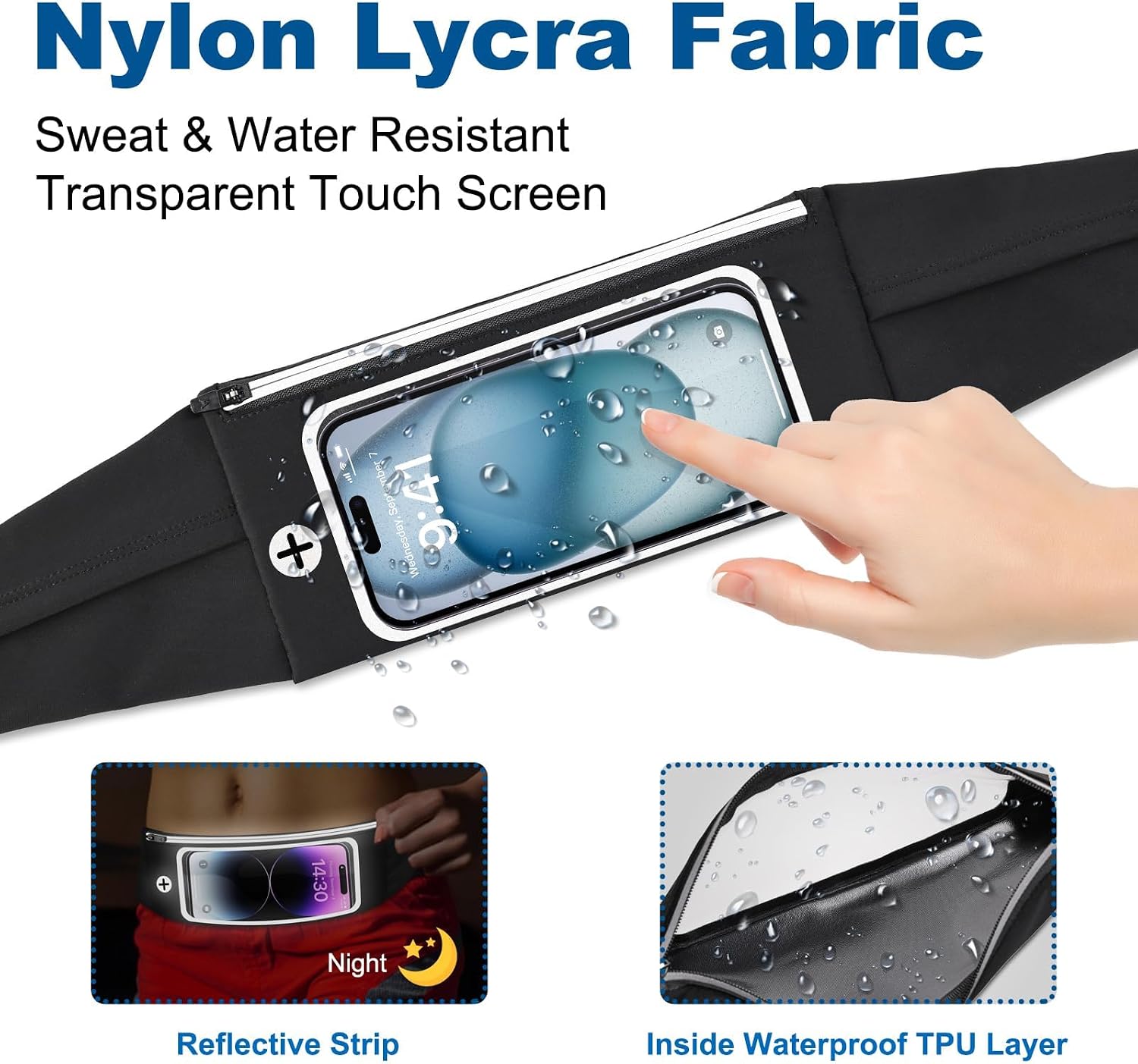 Detalle 2 de Running Belt Phone Holder for Slim Waist Pack