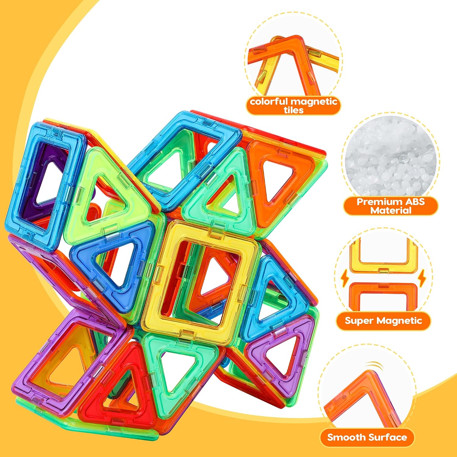 Detalle de Pincush Blocchi Magnetici Educativi per Bambini — 42 pezzi STEM Montessori