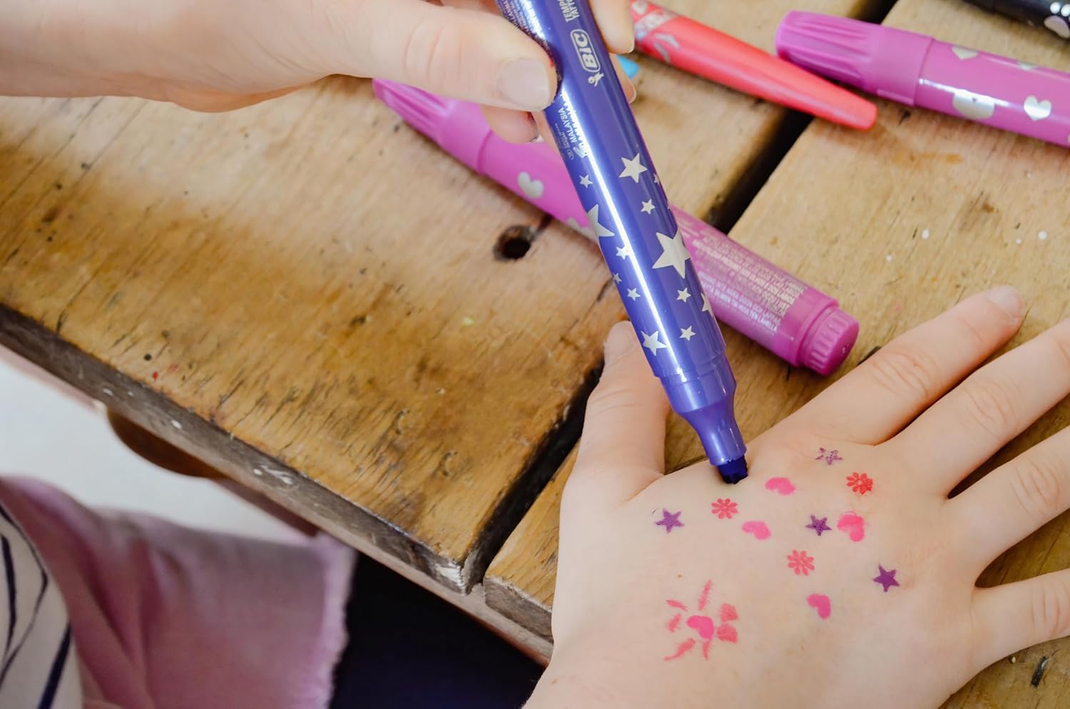 Thumbnail 4 de BIC Kids Kit Tatuajes Temporales 🎨, 5 Rotuladores + Plantillas